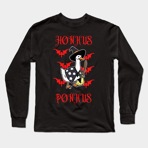 Honkus Ponkus | Honkus Ponkus Duck | Halloween Long Sleeve T-Shirt by OrionBlue